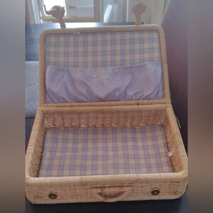 American Girl Doll Bitty Baby Wicker Trunk and Accessories